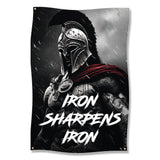 Iron Sharpens Iron Spartan Warrior Poster, Inspirational Wall Art, Motivational Decor, Strength and Honor, Home Gym Print