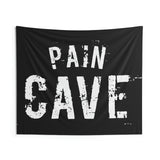 Pain Cave Wall Tapestry - Gym Decor - Large Motivational Fitness - Weightlifting Art