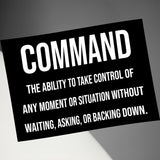 Command Motivational Wall Art, Office Decor, Inspirational Quote Print, Positive Quote Poster, Mindset Boost, Leadership Decor