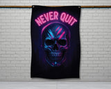 The image is a black and white advertisement for a product, likely a double-fold hem or a 2-meter-long fabric. The ad provides a size guide for the product, indicating that it is 56 inches long and 34.5 inches wide.