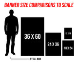 Don't Wish For It Cloth Banner - Home Gym Decor - Large Wall Art Quote - Motivational Fitness Sign Flag