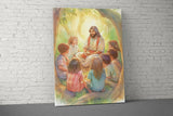 Jesus with Children Art, Religious Christian Print, Bible Story Decor, Kids Room Wall Art, Spiritual Watercolor, Faith Home Gift
Christian