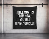 Custom Tapestry Motivational Quote Banner Wall Art Gym Decor Weightlifting Powerlifting Inspirational Fitness Gift Dorm