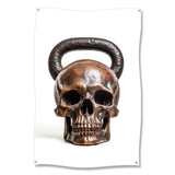 Skull Kettlebell Wall Art, Gym Decor, Fitness Poster, Workout Inspiration, Weightlifting Art Print, Home Gym Motivation, Unique Artwork