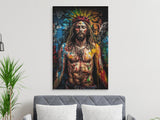 Jesus Graffiti Art, Modern Christ Wall Art, Urban Christian Canvas Print, Vibrant Street Art, Contemporary Religious Painting Decor
