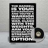 Motivational Gym Wall Art, Fitness Workout Poster, Barbell Training Decor, Inspirational Weightlifting Sign, Gym Wall Decor