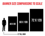 a man standing next to a tall black box