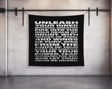 Unleash Your Inner Dragon Tapestry, Motivational Quote Poster, Gym Wall Art, Home Gym Decor, Fitness Inspiration, Dorm Room Art