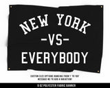 City State Vs Everybody Cloth Banner - Home Gym Decor - Large Motivational Quote Wall Art - Personalize Customization