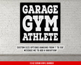 Garage Gym Athlete Banner - Home Gym Decor - Large Wall Art - Fitness Training - Sports Inspirational