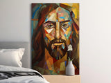 Jesus Christ Cubist Art Print, Geometric Christian Wall Decor, Modern Abstract Religious Portrait, Vibrant Faith Inspired Artwork
Jesus