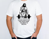 Cute Jesus Gift T-Shirt | Christian Gift | Christian Shirt | Funny Gym Shirt | Religious Faith Gym Tshirt | Deadlifter Shirt | Cross Shirt