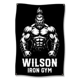 Custom Gym Banner, Personalized Gym Wall Art, Home Gym Decor, Workout Motivation Banner, Personalized Fitness Banner, Gym Sign