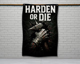The image is a black and white advertisement for a product, likely a double-fold hem or a 2-meter-long fabric. The ad provides a size guide for the product, indicating that it is 56 inches long and 34.5 inches wide.