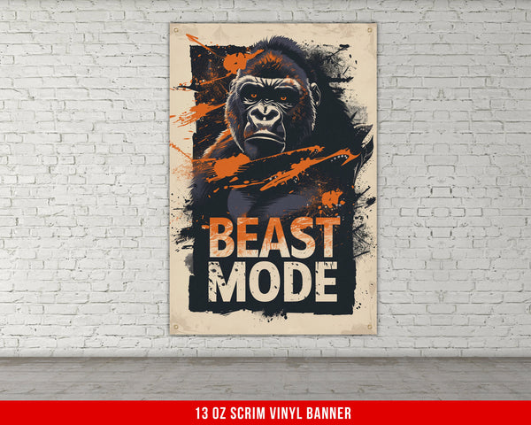 a picture of a gorilla on a brick wall