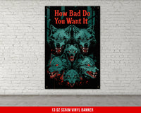 a picture of a group of wolfs with the words how bad do you want