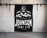 Black gorilla graphic with "JOHNSON HOME GYM EST. 2026" text.