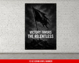 Relentless Victory Banner, Gym Motivation, Home Gym Decor, Garage Gym Flag, Custom Gym Banner, Inspirational, Fitness, Weightlifting