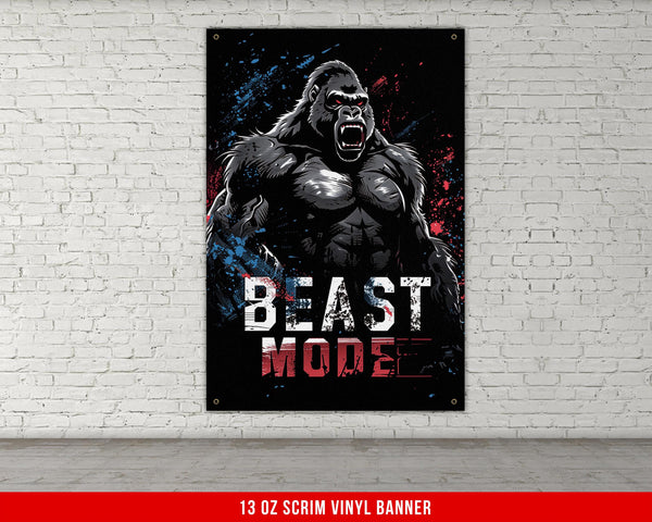 Beast Mode Gym Motivation Banner, Home Gym Decor Flag, Motivational Quote Wall Art, Custom Garage Gym Banner, Gym Wall Decoration