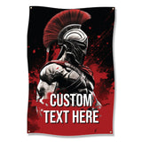 Spartan Warrior Poster, Custom Text Wall Art, Gladiator Theme, Personalized Gift, Medieval Decor, Unique Artwork for Home Office