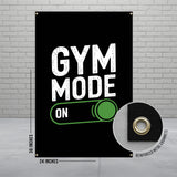 Gym Mode On Banner, Motivational Gym Decor, Fitness Wall Art, Workout Inspiration, Home Gym Sign, Exercise Room Poster, Gym Lover Gift
