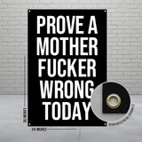 Motivational Banner, Inspirational Wall Art, Office Decor, Encouraging Poster, Positive Quote Sign, Prove Them Wrong, 24x36 Inches