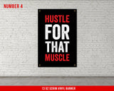 Gym Quote Banners - Set of 4 - Home Gym Decor - Large Quote Wall Art - Weightlifting Fitness