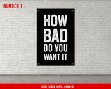 Gym Quote Banners - Set of 4 - Home Gym Decor - Large Quote Wall Art - Weightlifting Motivational - Basement Garage