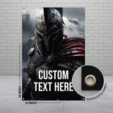 Wall Art Decor, Custom Spartan Warrior Poster, Personalized Home Decor, Unique Gift for Him, Office Wall Decoration
