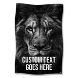 Lion Wall Art, Gym Decor, Motivational Poster, Custom Text, Inspirational Design, Workout Room, Fitness Center, Office Decor