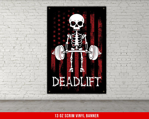 a picture of a skeleton lifting a barbell