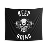 Keep Going Motivational Quote Tapestry