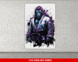 Jiu Jitsu Gorilla Vinyl Banner Martial Arts Decor Grappling Gym Decor BJJ Wall Art Jiu Jitsu Vinyl Poster Gym Banner