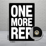 Motivational Workout Banner, One More Rep Gym Decor, Fitness Wall Art, Home Gym Sign, Exercise Motivation, Fitness Enthusiast Gift