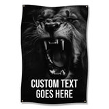 Lion Roar Banner, Fierce Lion Wall Art, Roaring Lion Poster, Animal Wall Decor, Bold Statement Piece, Motivational Wall Hanging