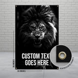 Lion Wall Art, Fierce Lion Poster, Lion Print for Wall Decor, Animal Art Print, Wildlife Artwork, Home Wall Decor, Office Decoration