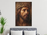 Jesus Christ Portrait, Crown of Thorns Painting, Religious Christian Art Print, Divine Savior, Spiritual Home Decor, Biblical Wall Art, Holy