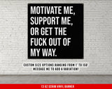 Motivate Me Banner - Home Gym Decor - Large Wall Art - Fitness Training - Garage Inspirational