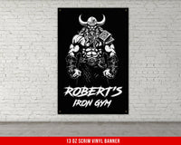 Viking Muscle Custom Vinyl Banner | Motivational Home Gym Decor | Inspirational Wall Art | Personalized Quote Banner | Large Gym Sign