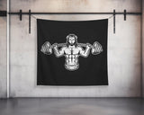 Custom Tapestry Banner For Home Gym Decor Weightlifting Motivational Quote Wall Art Fitness Powerlifting Inspirational