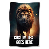 Lion Wall Art Print, Motivational Poster for Gym, Inspirational Animal Artwork, Custom Text, Fitness Room Decor, Home Gym Wall Art