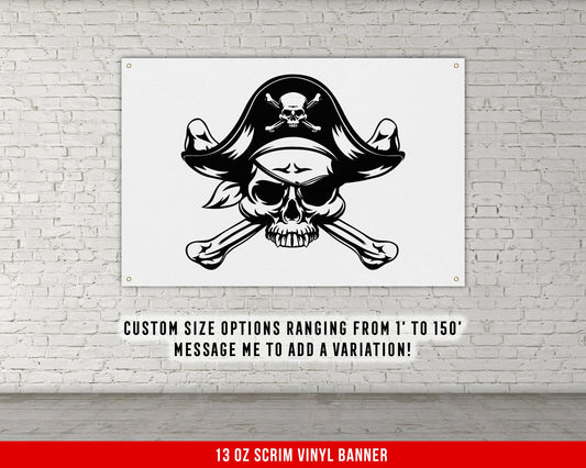 Jolly Roger Banner - Home Gym Decor - Large Quotes Wall Art - Weightlifting - Sports Inspiration