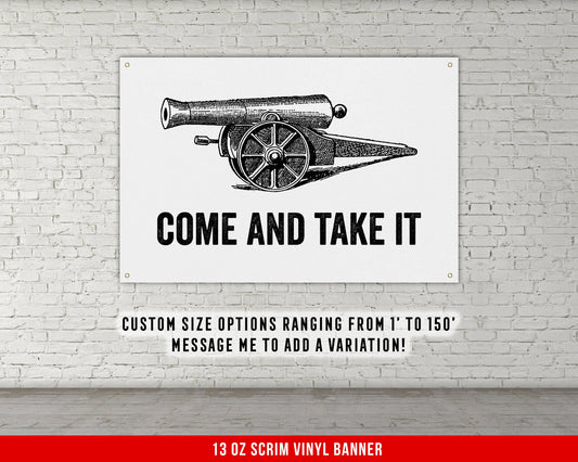 Come And Take It Banner Poster - Home Gym Decor - Large Motivational Quote Wall Art - Inspirational - 2nd Amendment