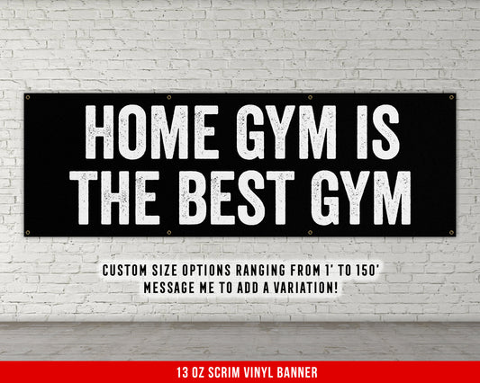 Best Gym Banner - Motivational Home Gym Decor - Large Quote Wall Art - Weightlifting - Inspirational - Garage Gym