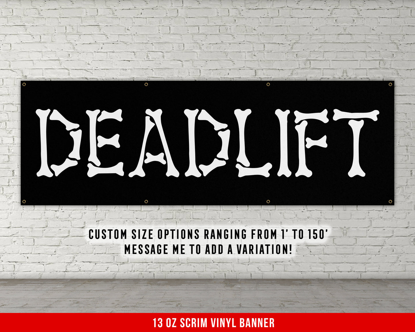 Deadlift Banner - Home Gym Decor - Large Quote Wall Art - Fitness Training - Motivational Inspiration