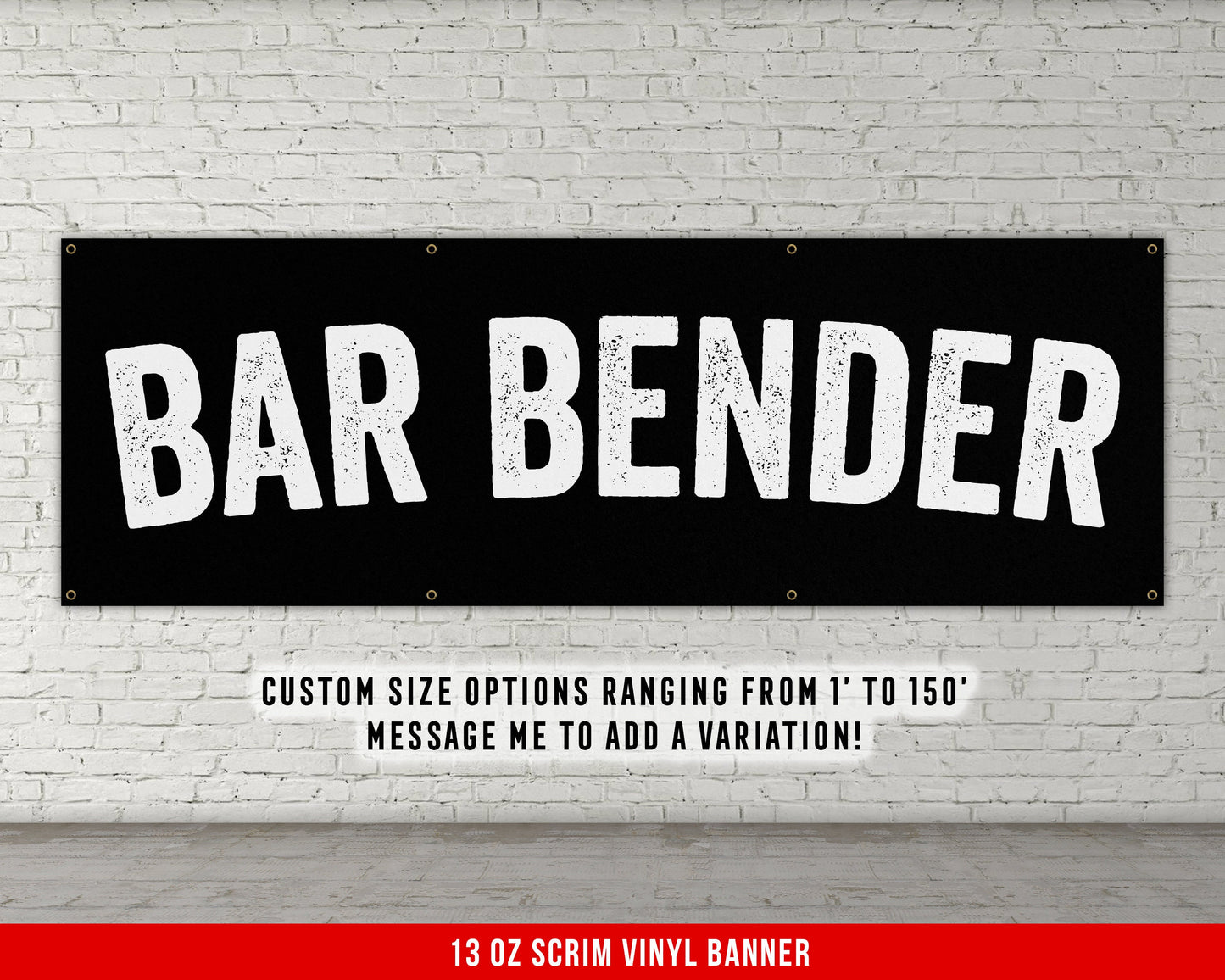 Bar Bender Banner - Motivational Home Gym Decor - Large Quote Wall Art - Weightlifting - Garage Lifting