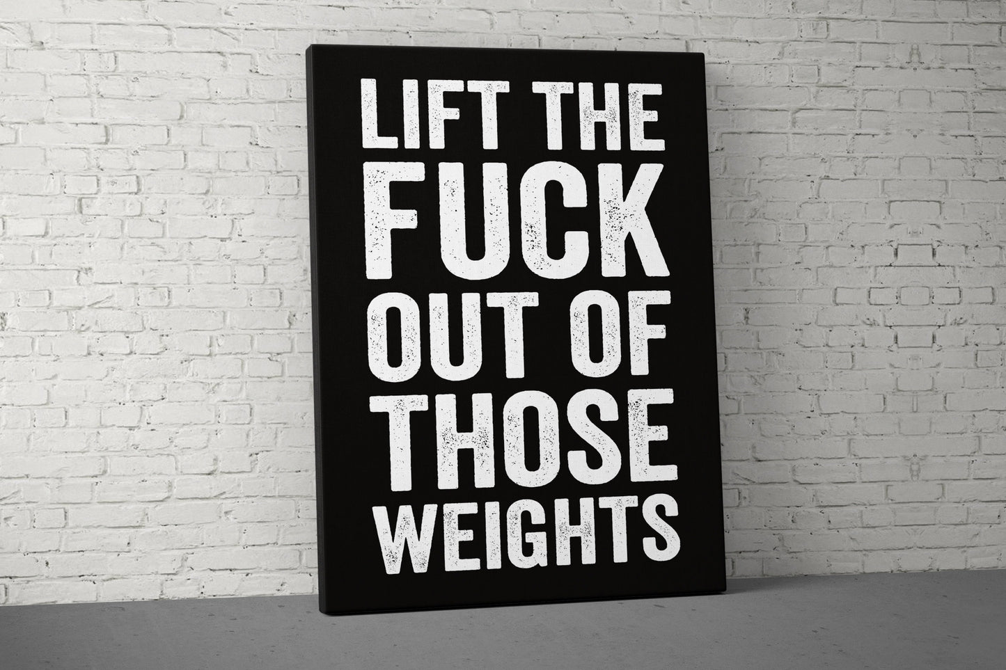 Lift The Weights Canvas - Home Gym Decor - Large Motivational Quote Wall Art - Weightlifting Fitness - Sports Inspiration