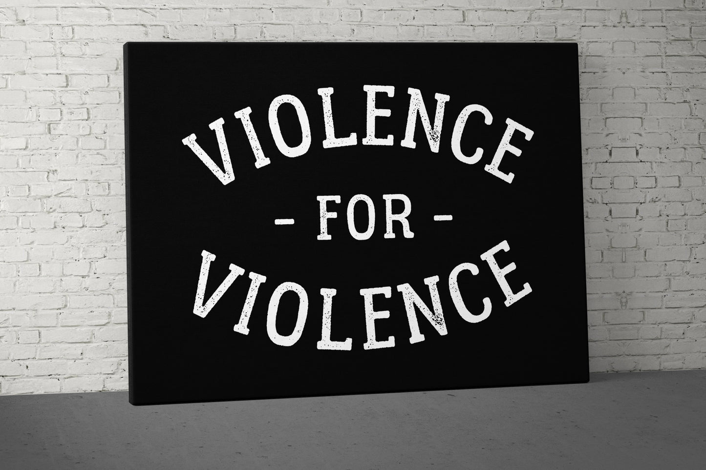 Violence For Violence Canvas - Home Gym Decor - Office Wall Art - Inspirational Weightlifting Quotes Large - Motivational