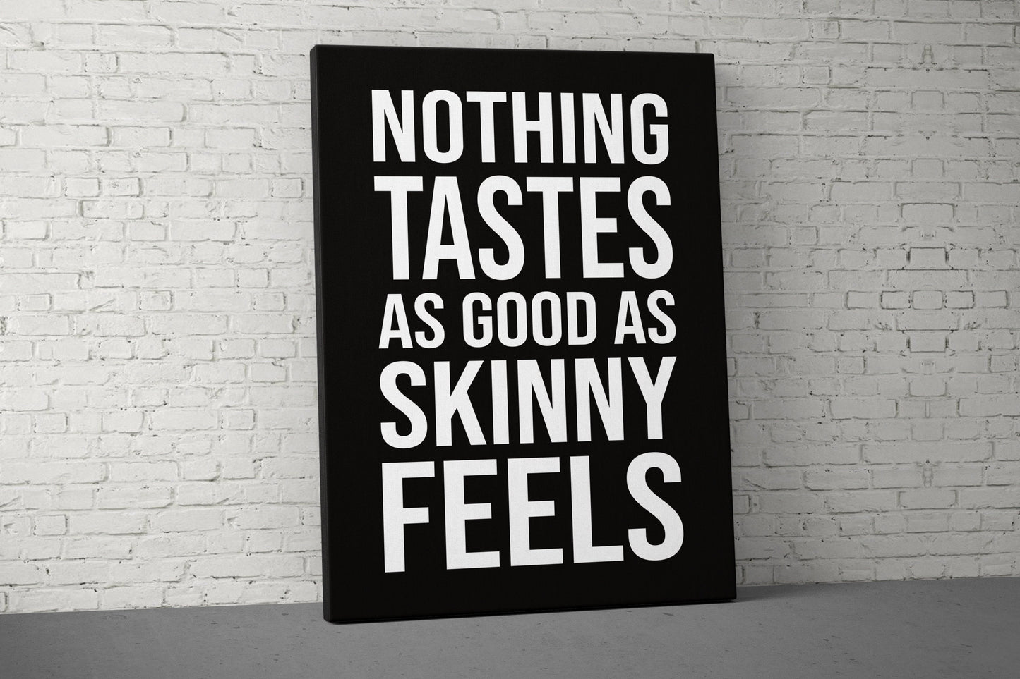 Nothing Tastes As Good Canvas - Home Gym Decor - Large Quote Wall Art - Weightlifting Fitness - Motivational Sign