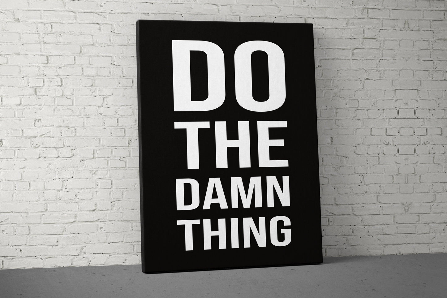 Do The Damn Thing Canvas - Home Gym Decor - Office Wall Art - Inspirational Weightlifting Quotes Large - Motivational